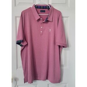 William Murray Performance Stretch Short Sleeve Golf Polo Shirt Men's‎ XXL Pink